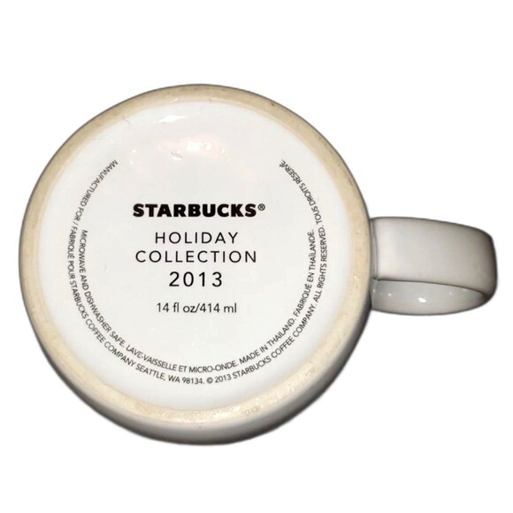 STARBUCKS HOLIDAY Collection Coffee Mug Tea Cup Green Siren Collectible 2013 - Picture 7 of 7